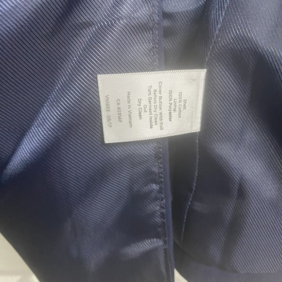 Talbots Women Navy Double Breasted Coat with Red Jacket Blazer Size PS Button Up - Picture 7 of 10